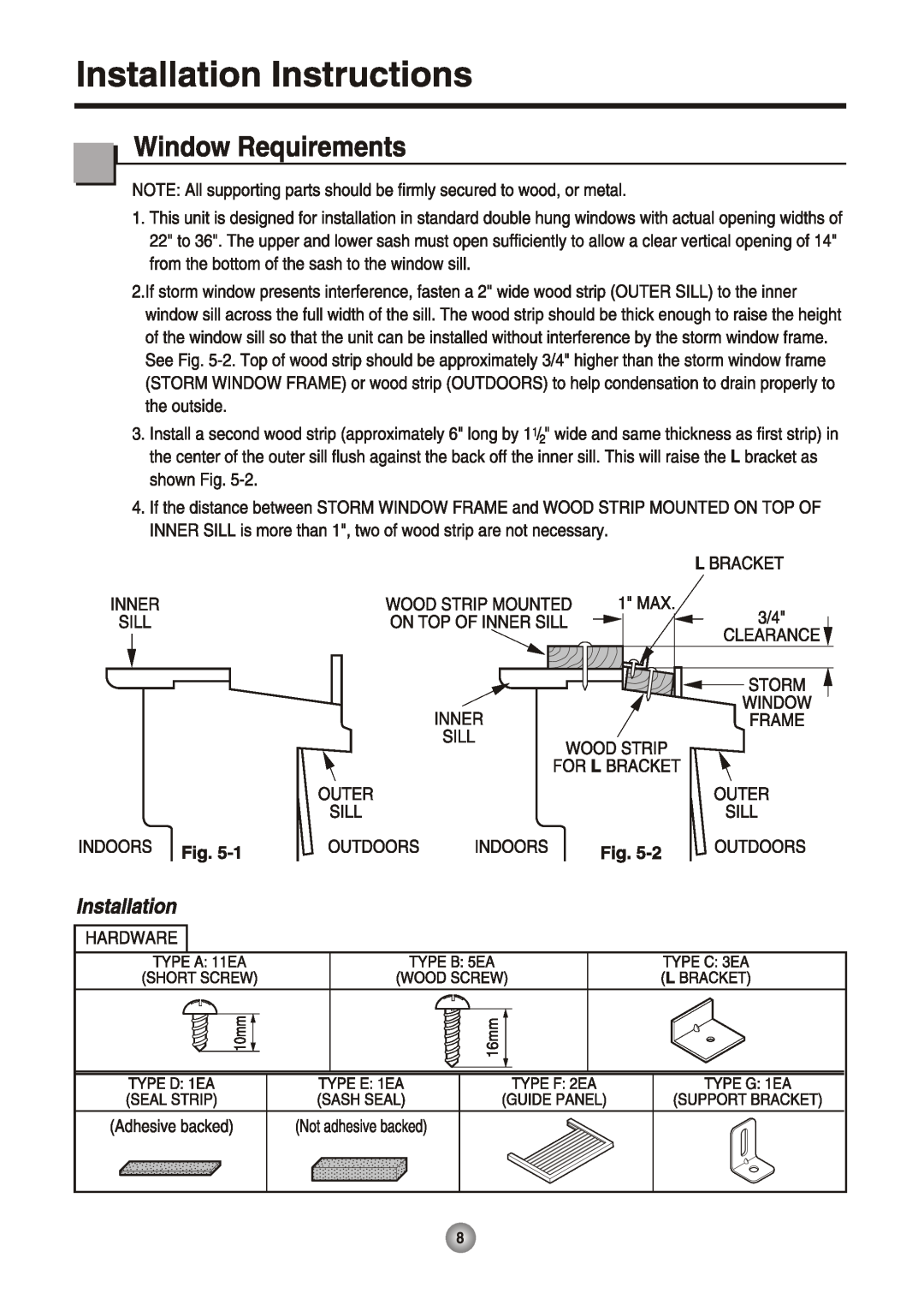 Friedrich CP05 manual 