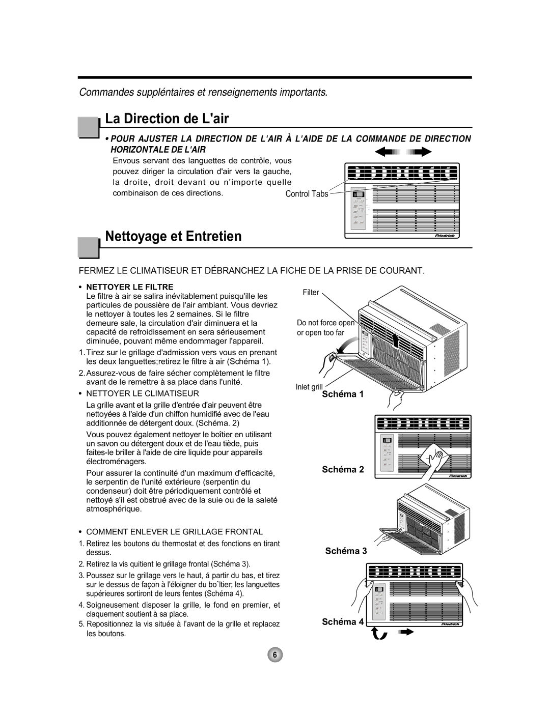 Friedrich CP06 manual LuhfwlrqGh/ Dlu, 1HWWR\DJHHWQWUHWLHQ 