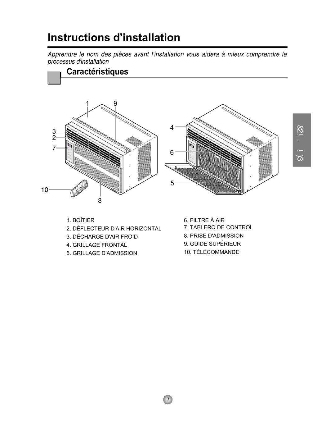 Friedrich CP06 manual QVWUXFWLRQVG Lqvwdoodwlrq, Dudfwãulvwltxhv 