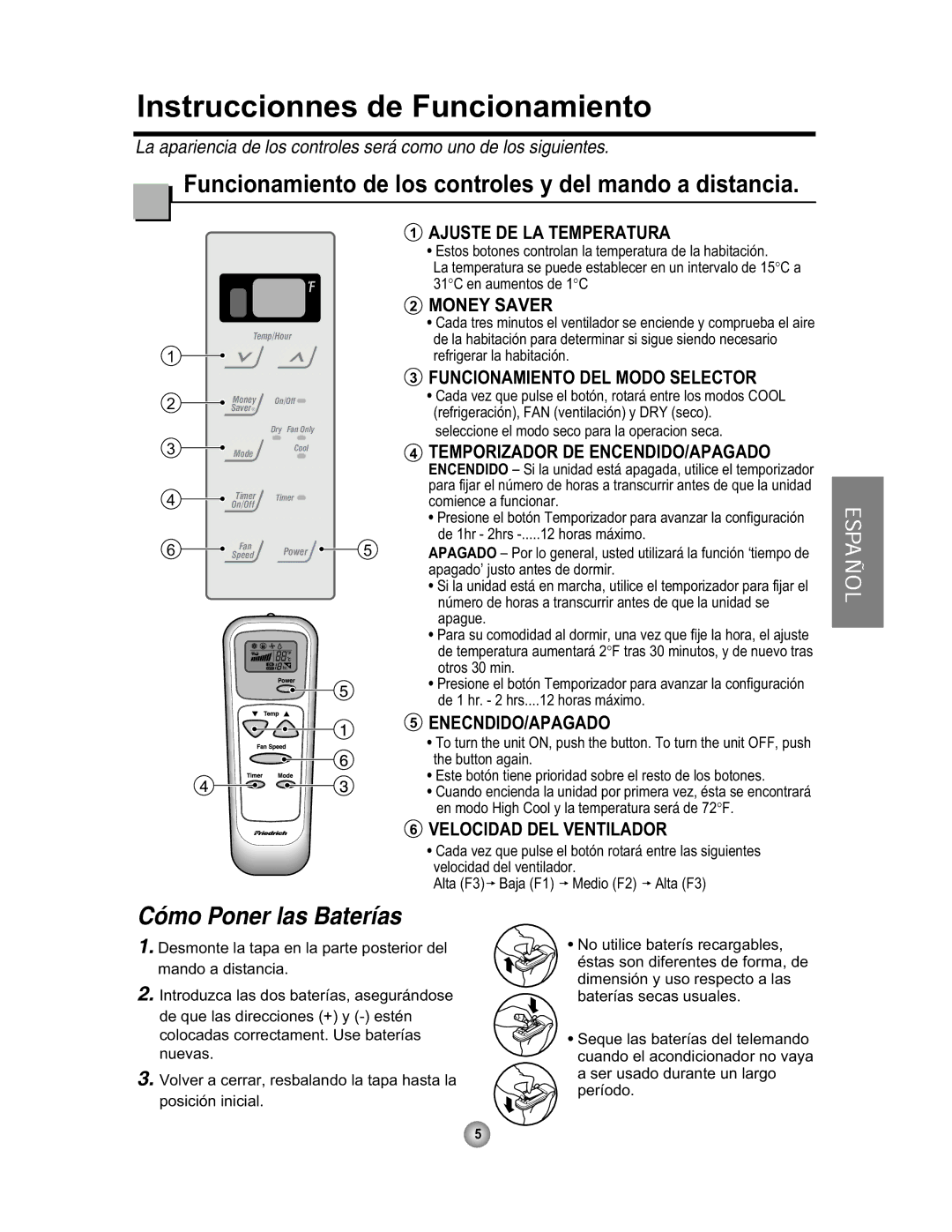 Friedrich CP06 manual QvwuxfflrqqhvGhXqflrqdplhqwr, FrplhqfhDIxqflrqdu, PdqgrDGlvwdqfld, SrvlflîqLqlfldo 