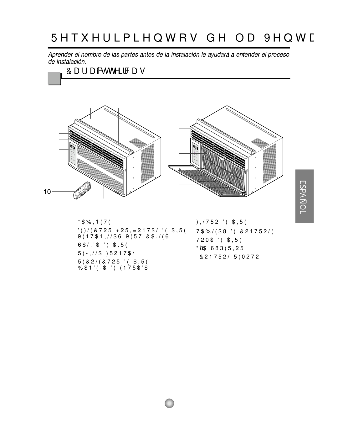 Friedrich CP06 manual 5HTXHULPLHQWRVGHOD9HQWDQD, Dudfwhuèvwlfdv 