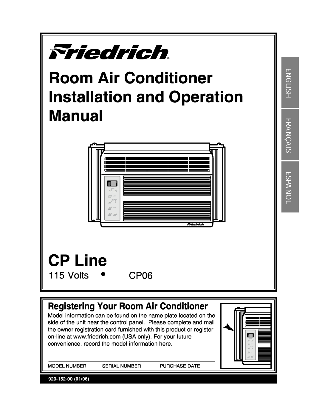 Friedrich CP06, CP15, CP18, CP24, CP08 manual Room Air Conditioners, Window / Thru-The-Wall /Portable, Q U A L I T Y 