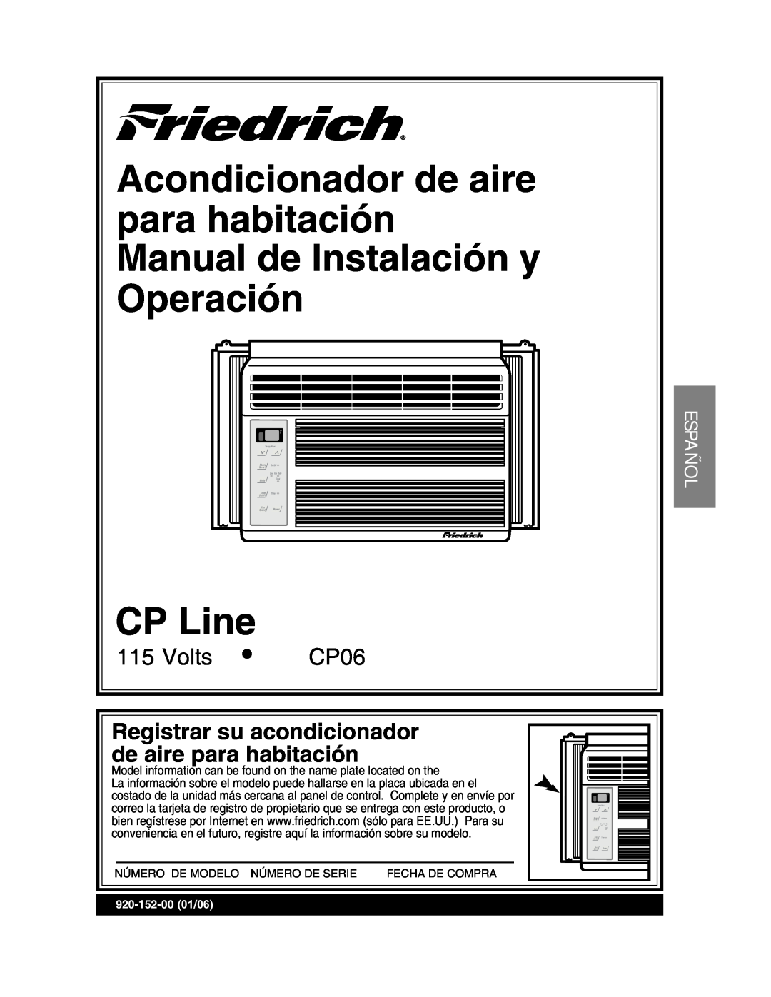 Friedrich CP06 manual 1RGTCEKÎP, 2.KPG, 8QNVU %2, Españo,   
