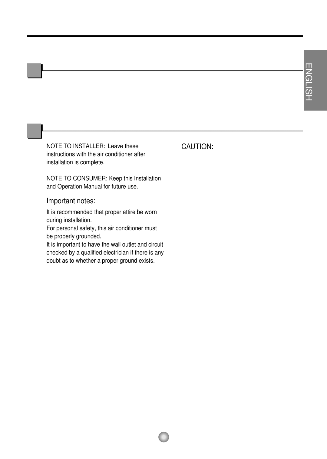 Friedrich CP06/CP08 manual Installation Instructions 