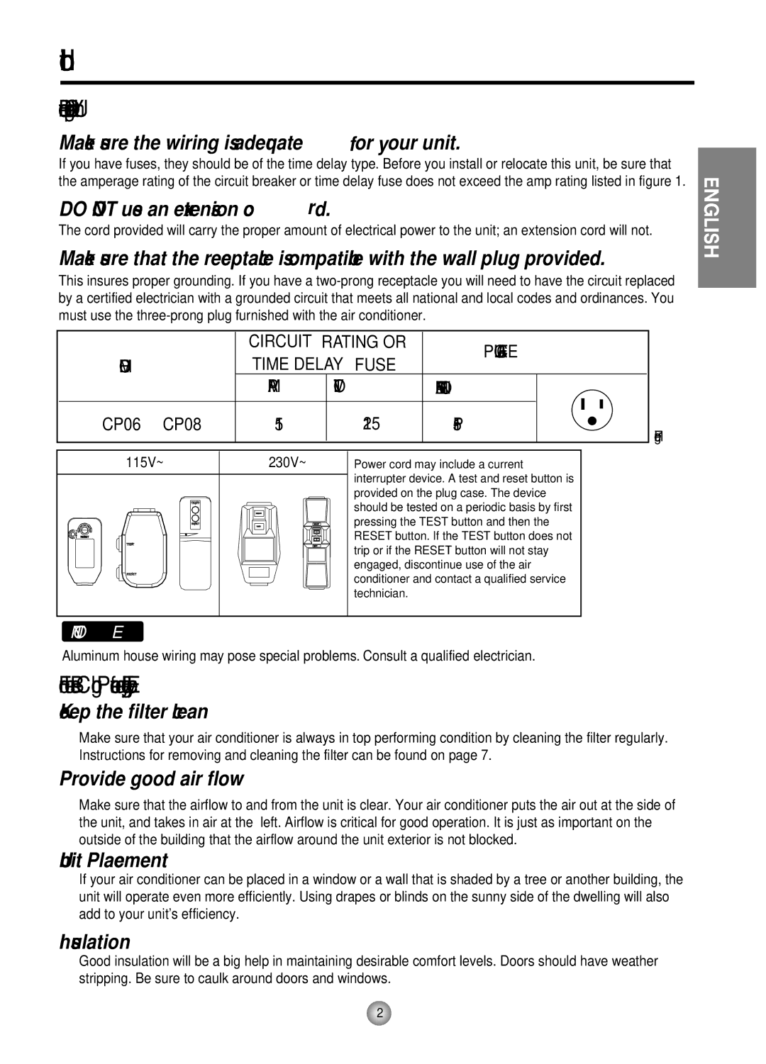 Friedrich CP06/CP08 manual Introduction, Before Operating Your Unit, For the Best Cooling Performance and Energy Efficiency 