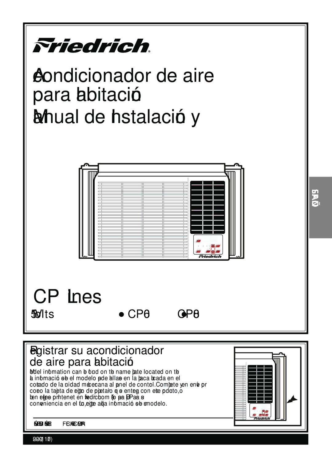 Friedrich CP06/CP08 manual CP Lines 