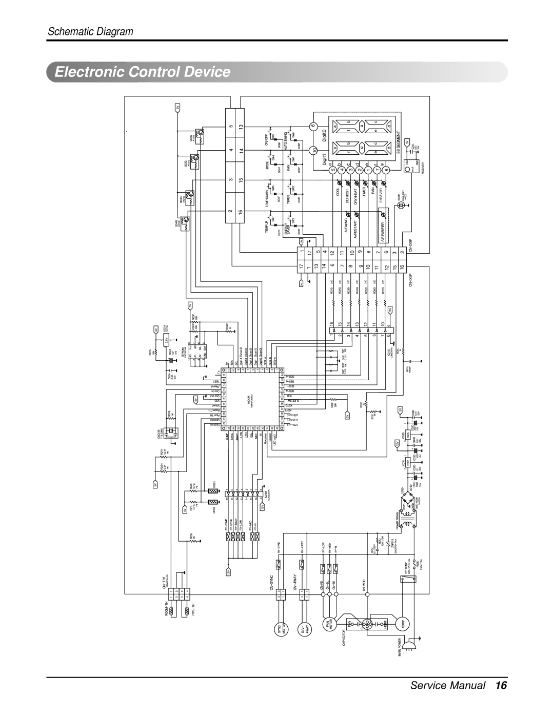 Friedrich CP06F10, CP08F10 manual Electronic Control Device 