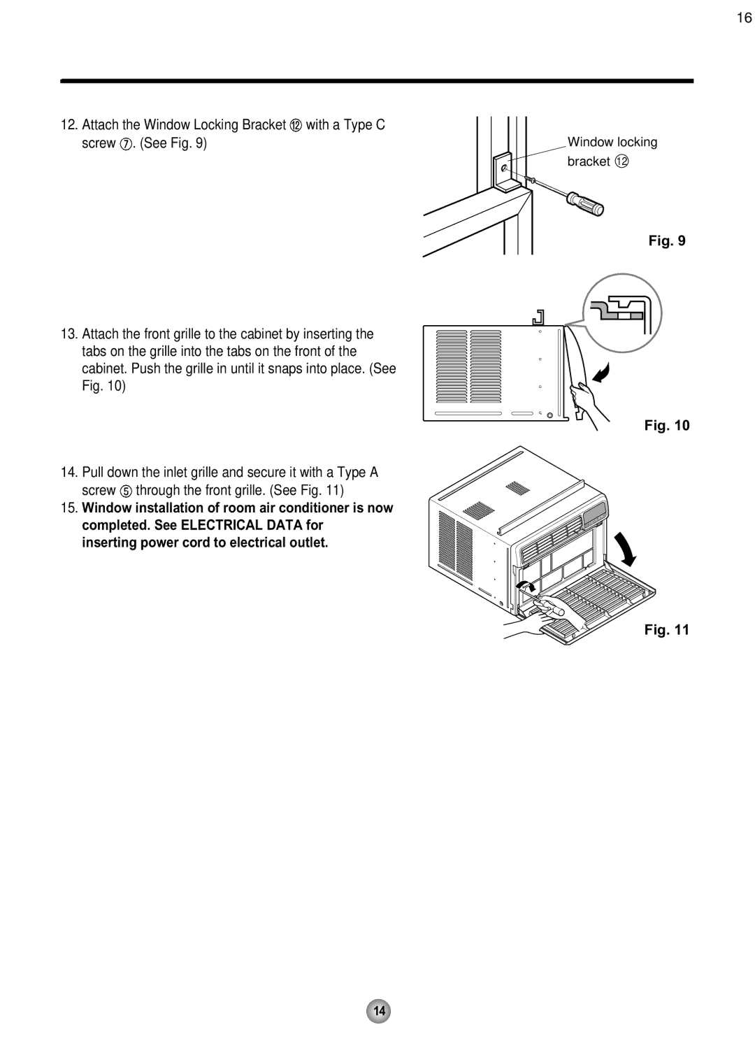 Friedrich CP08 operation manual With a Type C, Screw . See Fig 