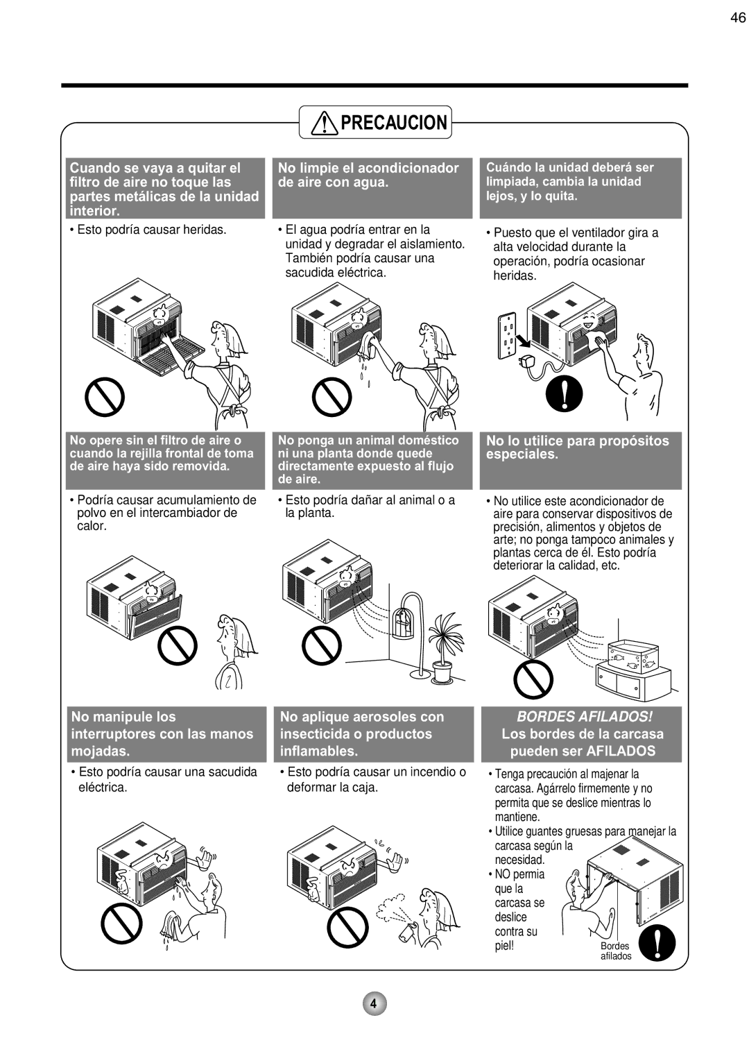 Friedrich CP08 operation manual No lo utilice para propósitos especiales 