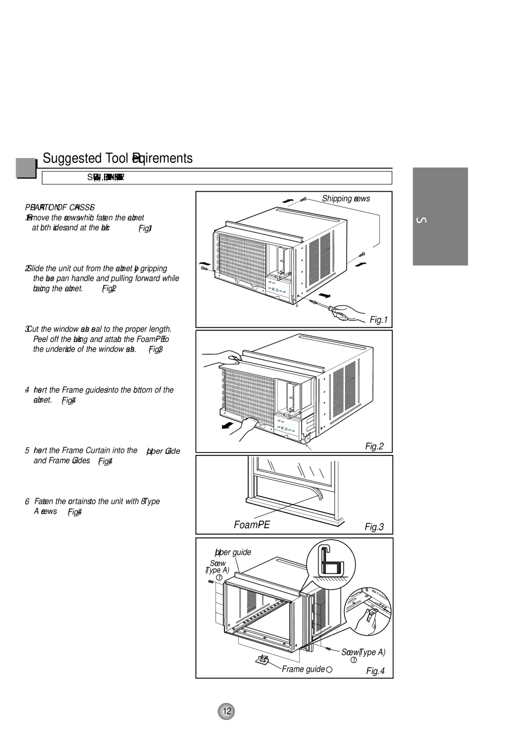 Friedrich CP10, CP12 manual Suggested Tool Requirements 