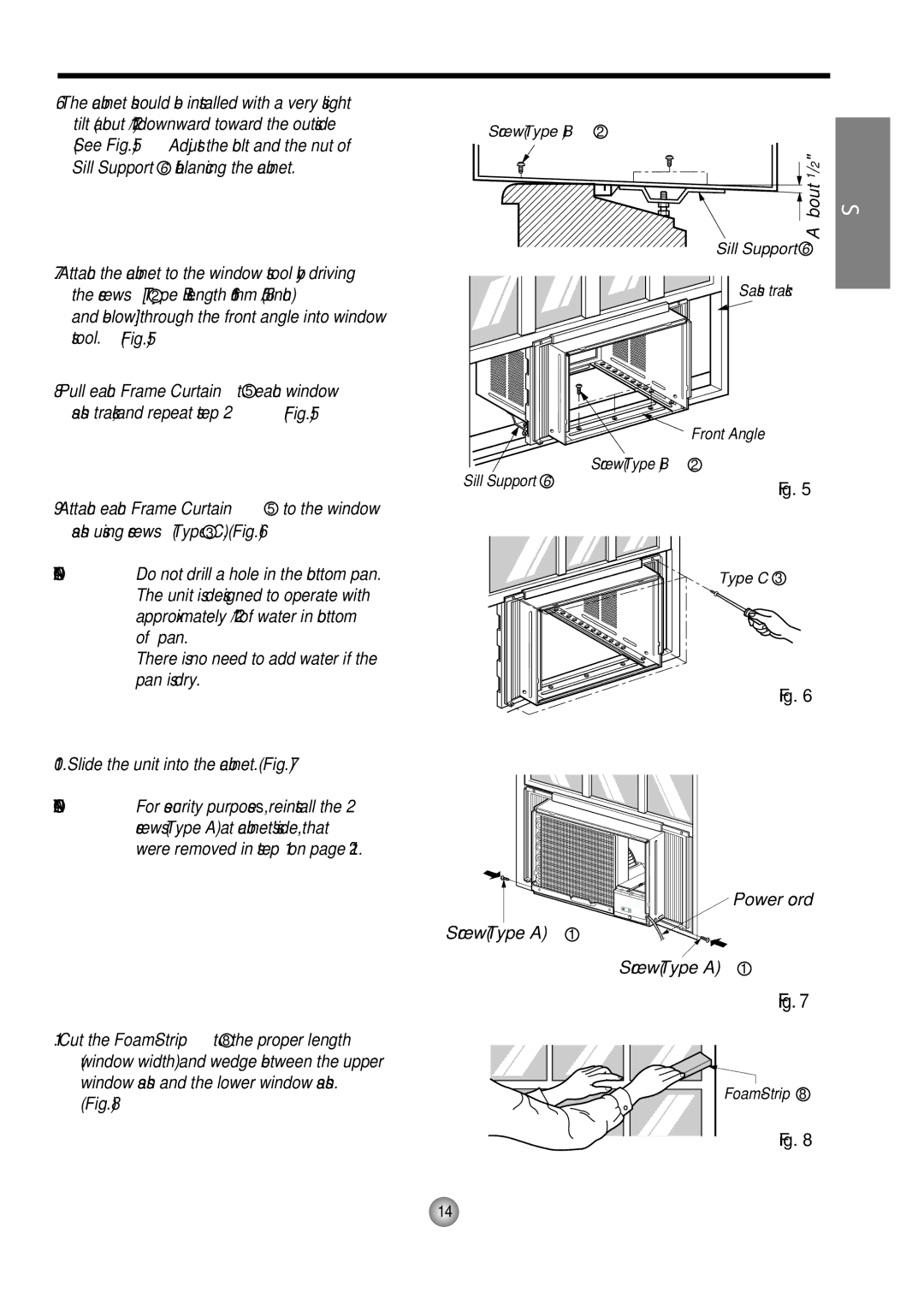 Friedrich CP10, CP12 manual About, Power cord ScrewType a 