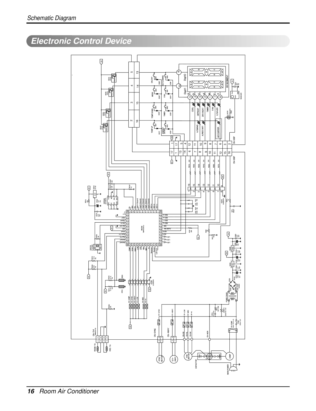 Friedrich CP12F10, CP10F10 manual Electronic Control Device 