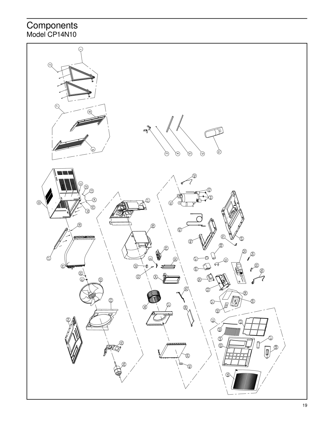 Friedrich CP24N30, CP18N30, CP14N10 manual Components 