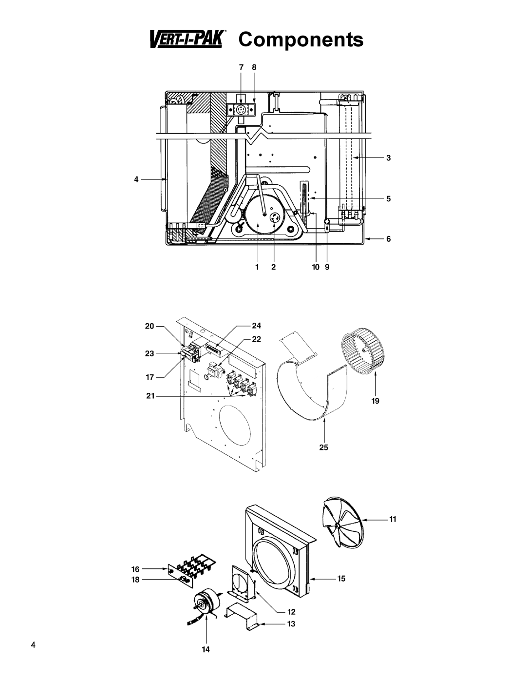 Friedrich H)A09K34**G, H)A09K25**G manual Components 