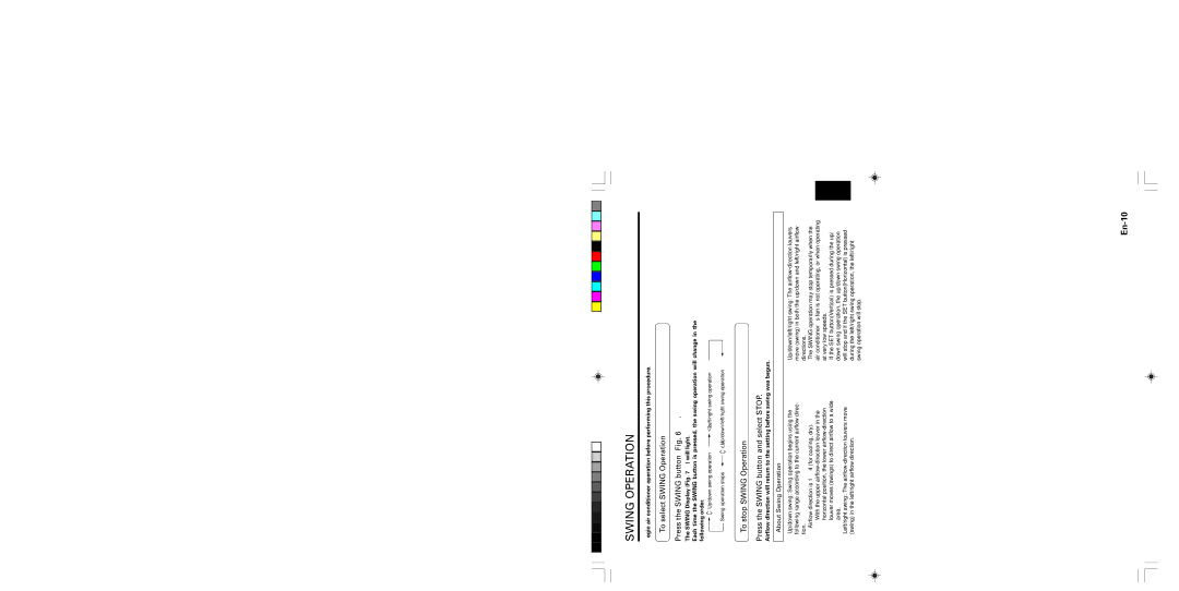 Friedrich MR12Y1F, MR09Y1F operation manual To select Swing Operation Press the Swing button S, About Swing Operation 