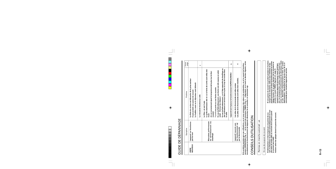 Friedrich MR09Y1F Conseils D’UTILISATION, Remise en marche automatique, En cas de coupure de courant, Vérifiez À, Nouveau 