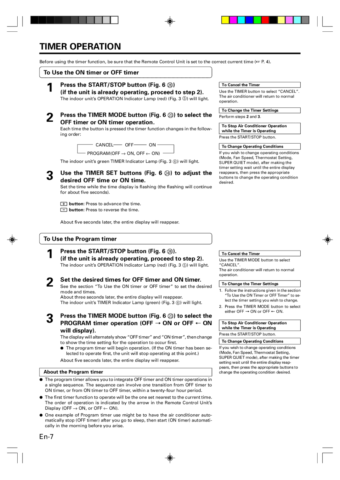 Friedrich MR09Y1F, MR12Y1F operation manual Timer Operation 