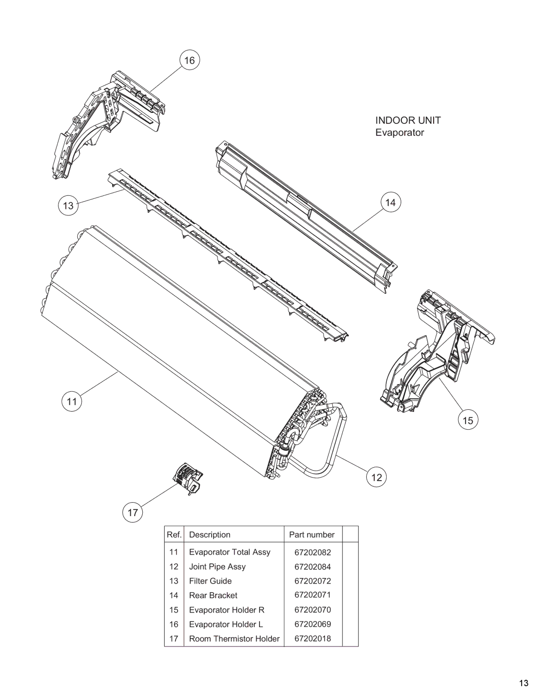 Friedrich MR09Y3H, MR12Y3H manual Evaporator 