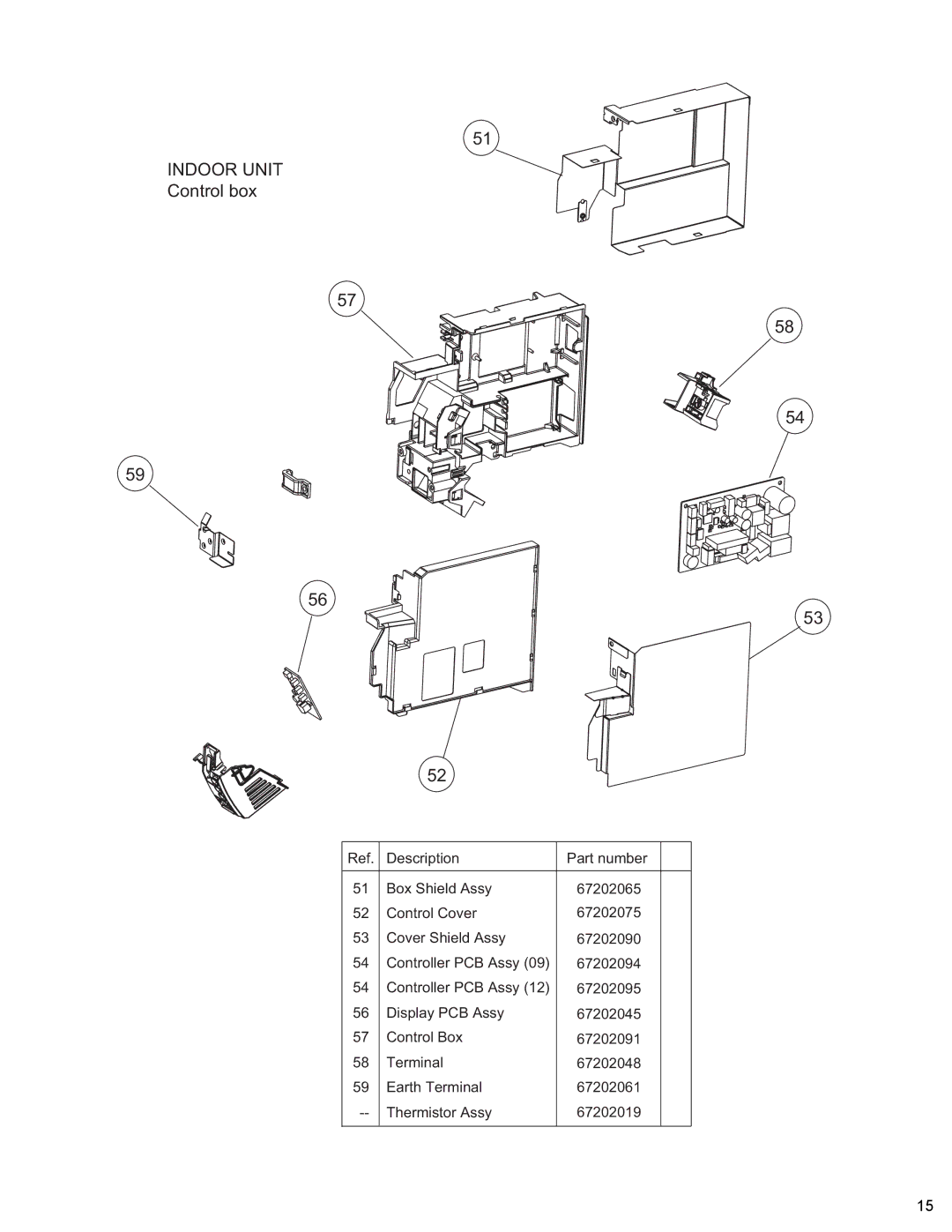 Friedrich MR09Y3H, MR12Y3H manual Control box 