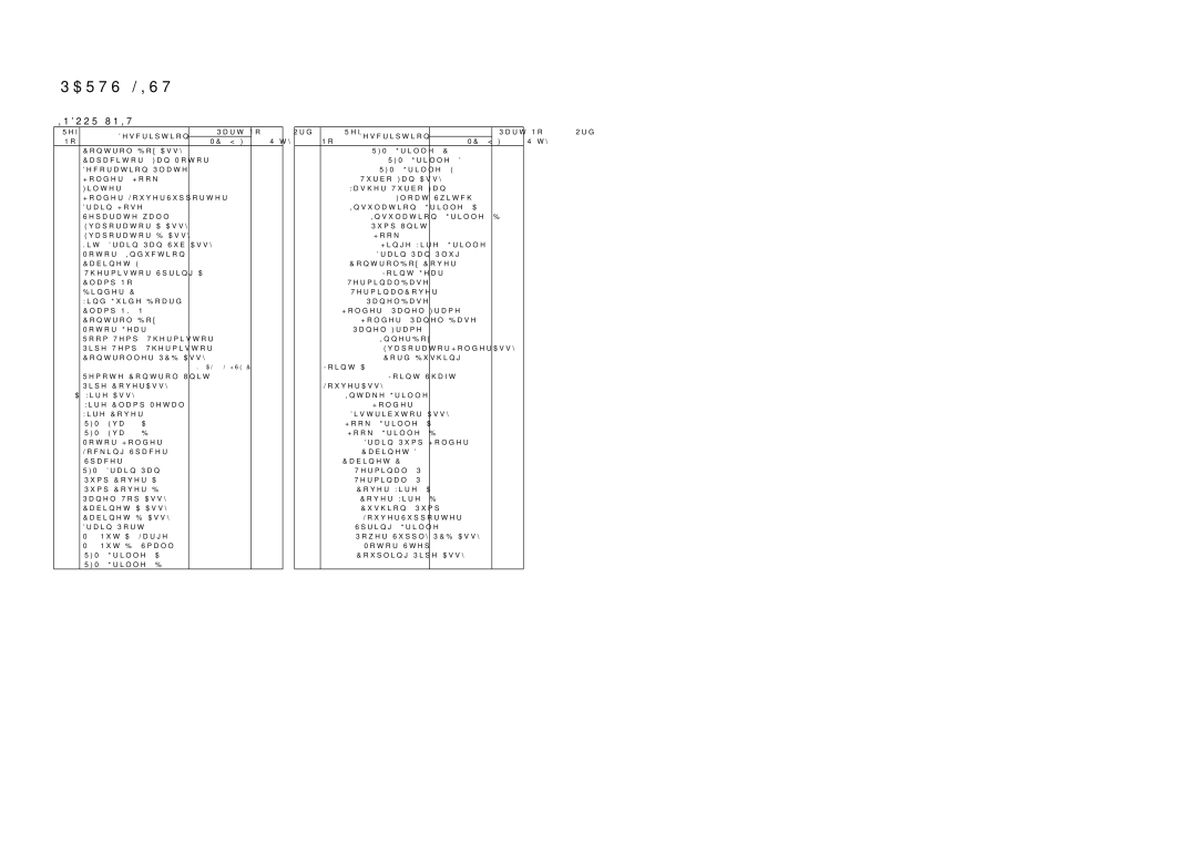 Friedrich MR24UY3F, MC24Y3F specifications Parts List 