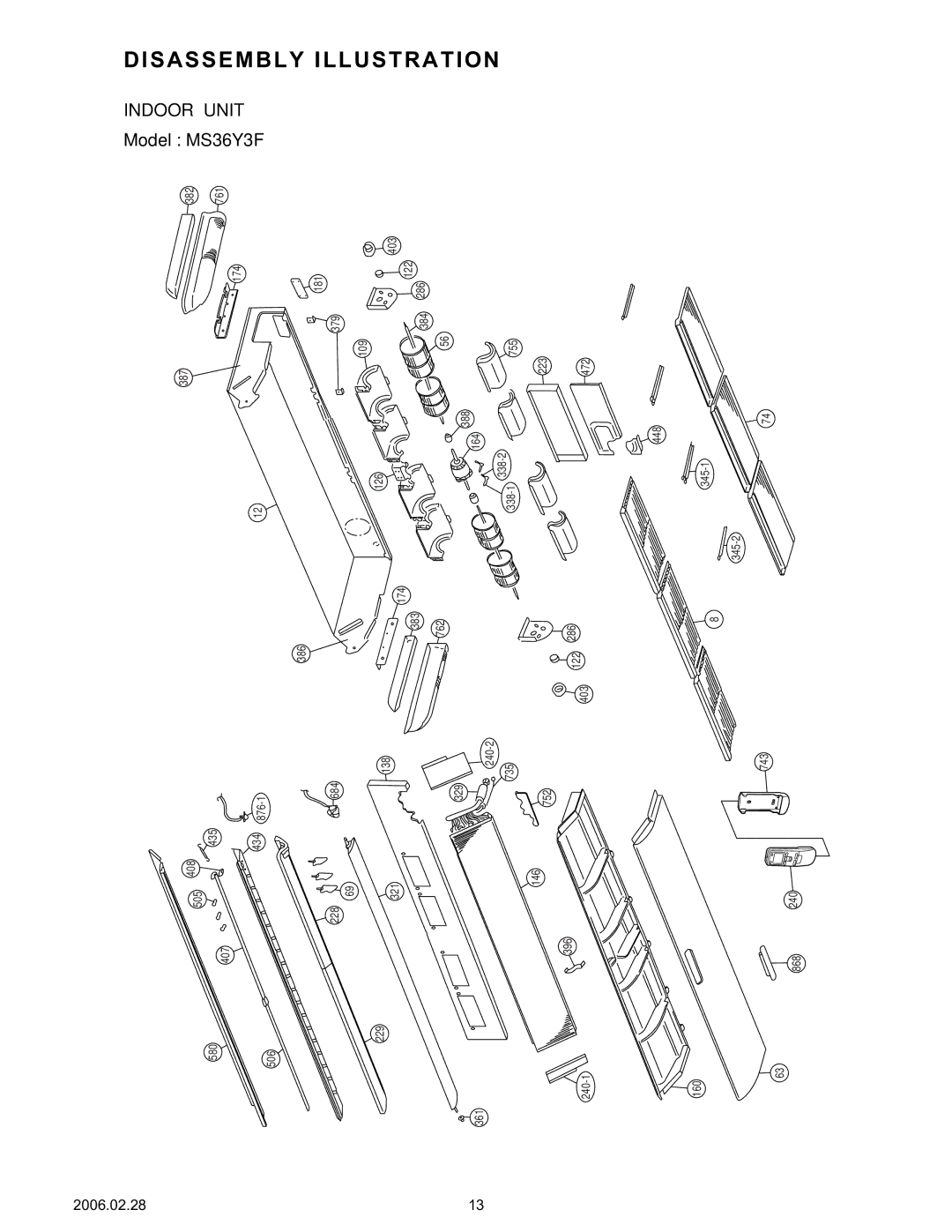 Friedrich MR36Y3F, MS36Y3F specifications Model 