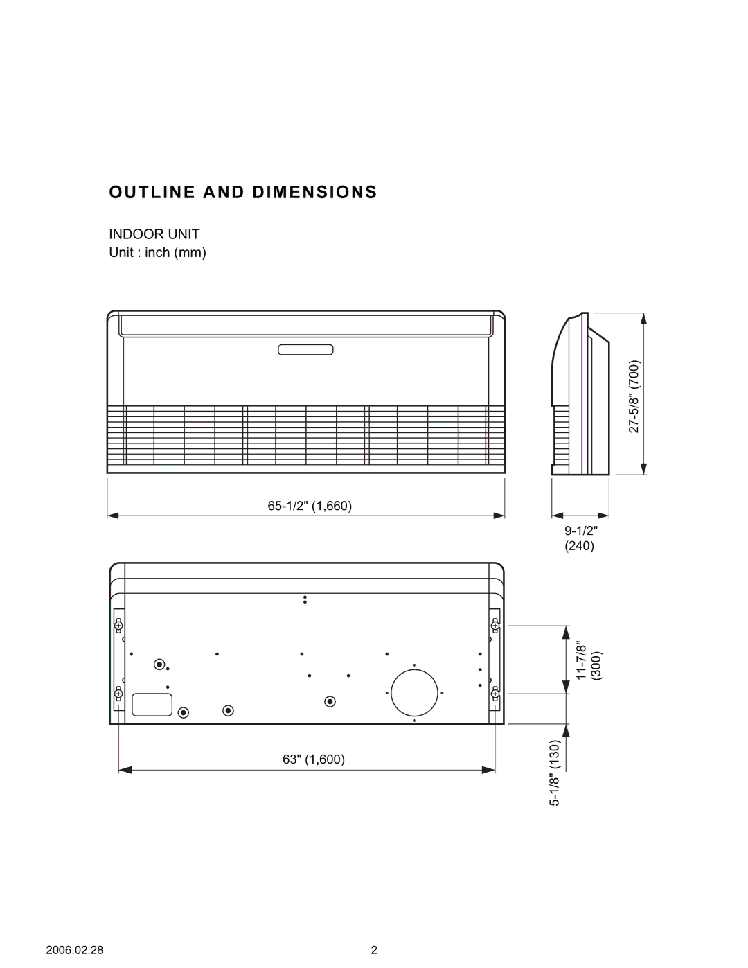 Friedrich MS36Y3F, MR36Y3F specifications Outline and Dimensions 