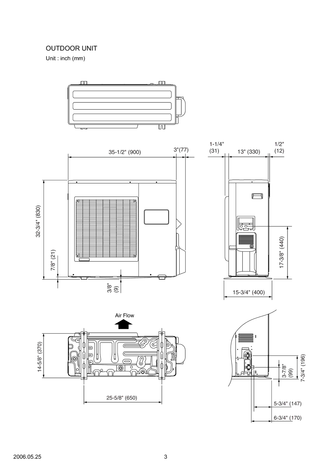 Friedrich MS24Y3F specifications Outdoor Unit 