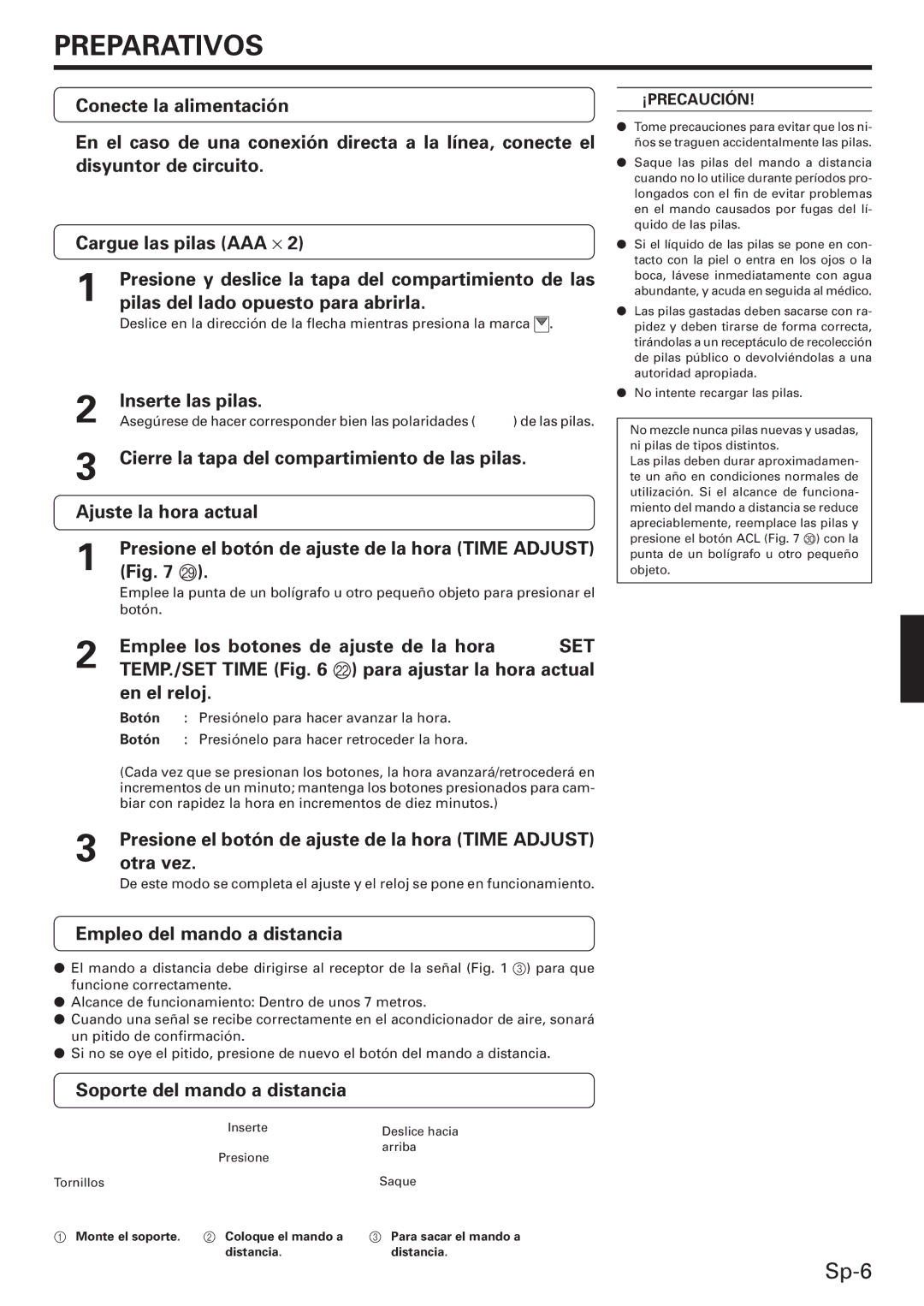 Friedrich MW09C3E, MW12C3E, MR18DC3E operation manual Preparativos, Set 