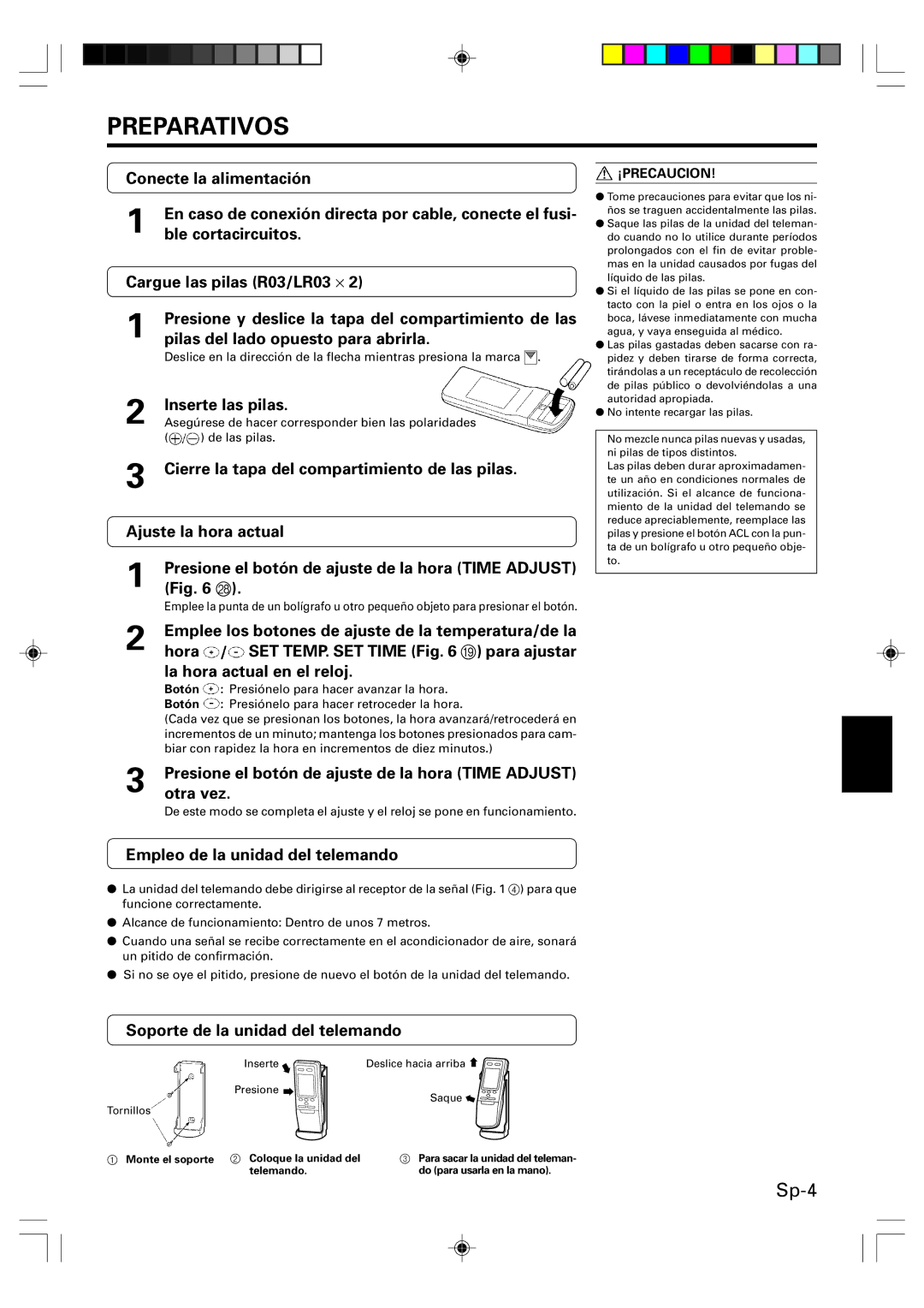 Friedrich MW09Y1F, MW12Y1F, MR09Y1F MR12Y1F operation manual Preparativos 