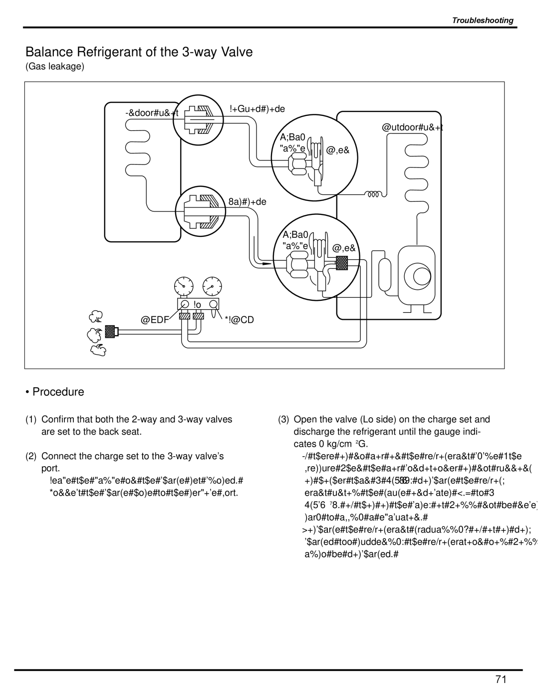 Friedrich MR12C1H, MW12C1H, MW09C1H, MR09C1H manual Balance Refrigerant of the 3-way Valve 