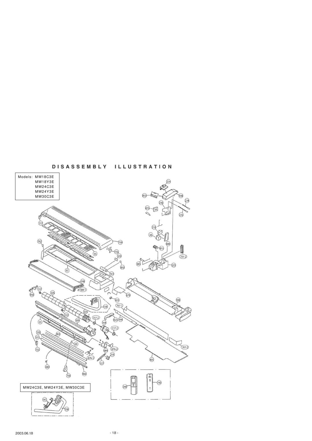 Friedrich MR24C3E, MW18C3E, MR18C3E, MR30C3E, MR24Y3E, MR18Y3E specifications MW18Y3E MW24C3E MW24Y3E MW30C3E 