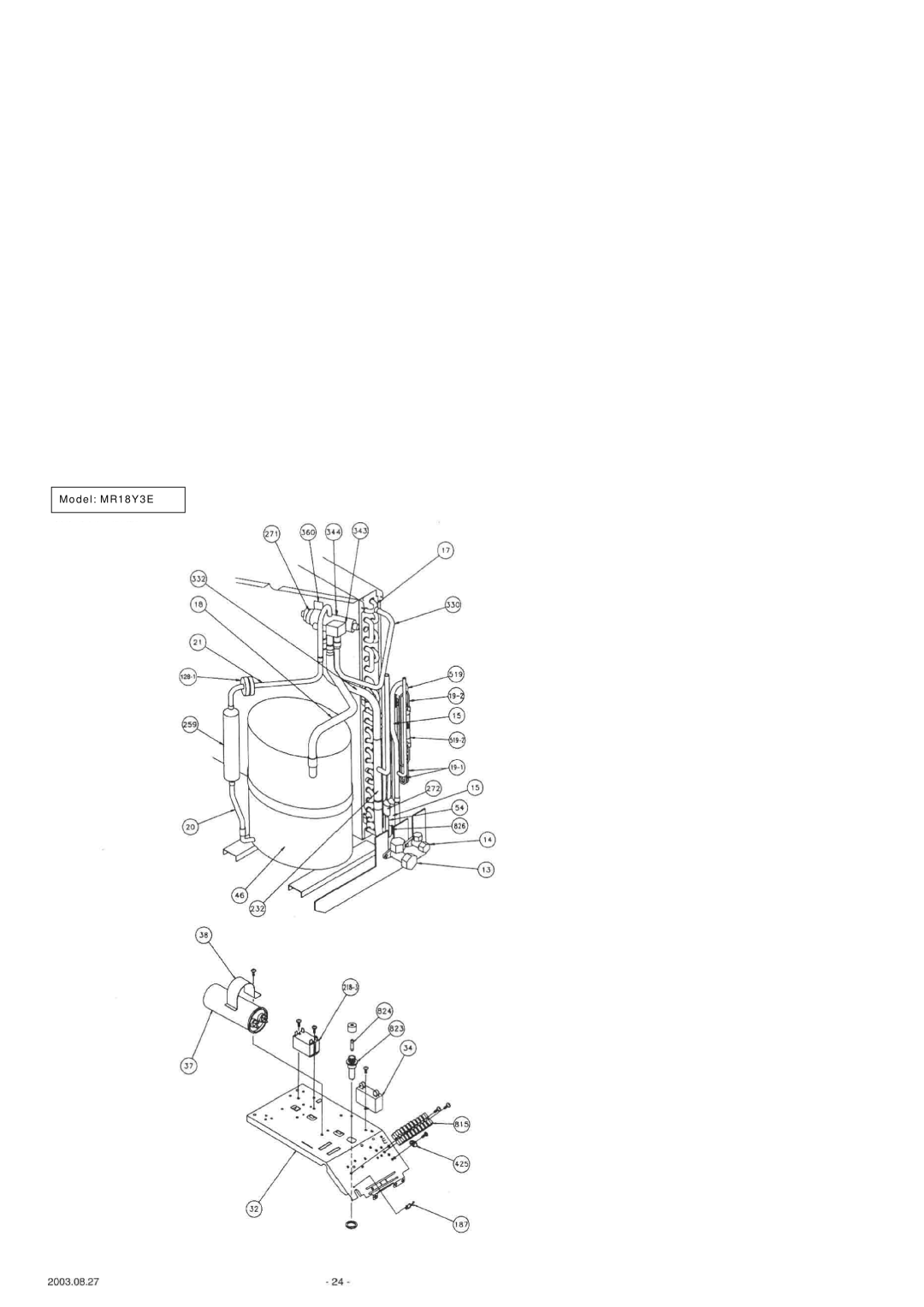 Friedrich MR18C3E, MW18C3E, MW24C3E, MW30C3E, MW18Y3E, MW24Y3E, MR30C3E, MR24Y3E, MR24C3E specifications Model MR18Y3E 