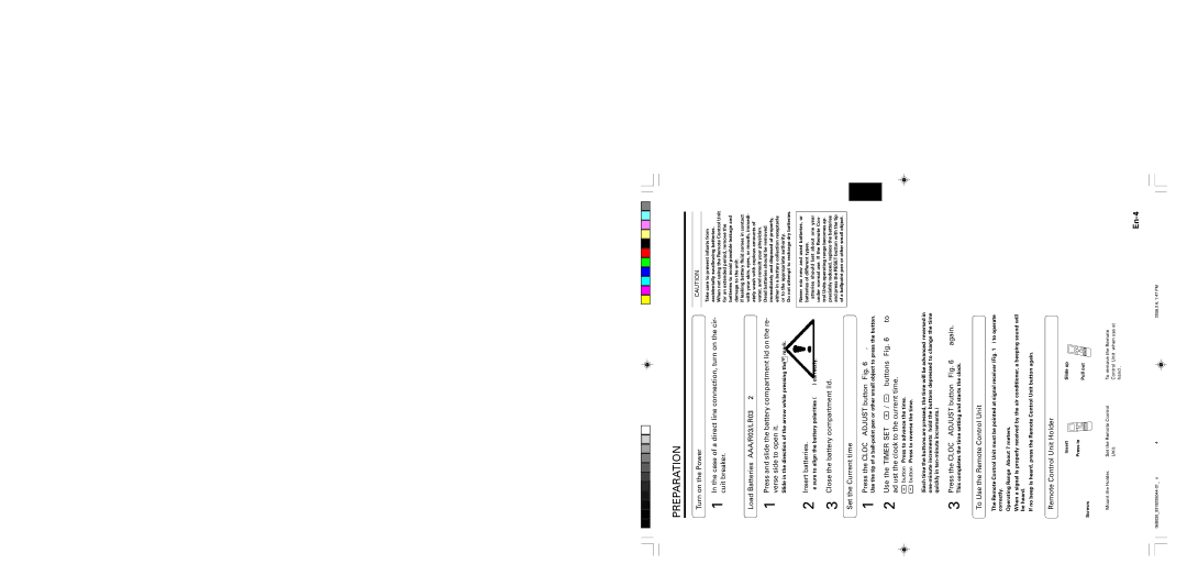 Friedrich MR18C3F, MW18C3F operation manual Preparation, En-4 