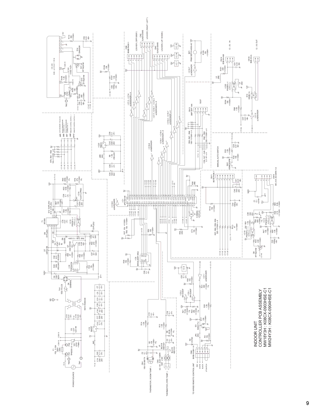 Friedrich MR18Y3H, MW18Y3H, MR24Y3H manual Indoor Unit 