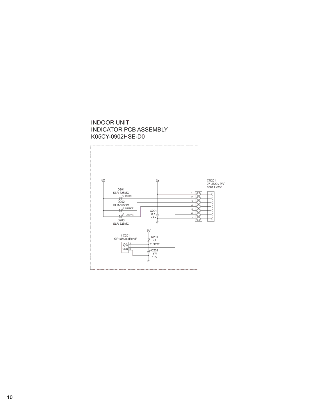 Friedrich MR24Y3H, MW18Y3H, MR18Y3H manual Indoor Unit Indicator PCB Assembly 