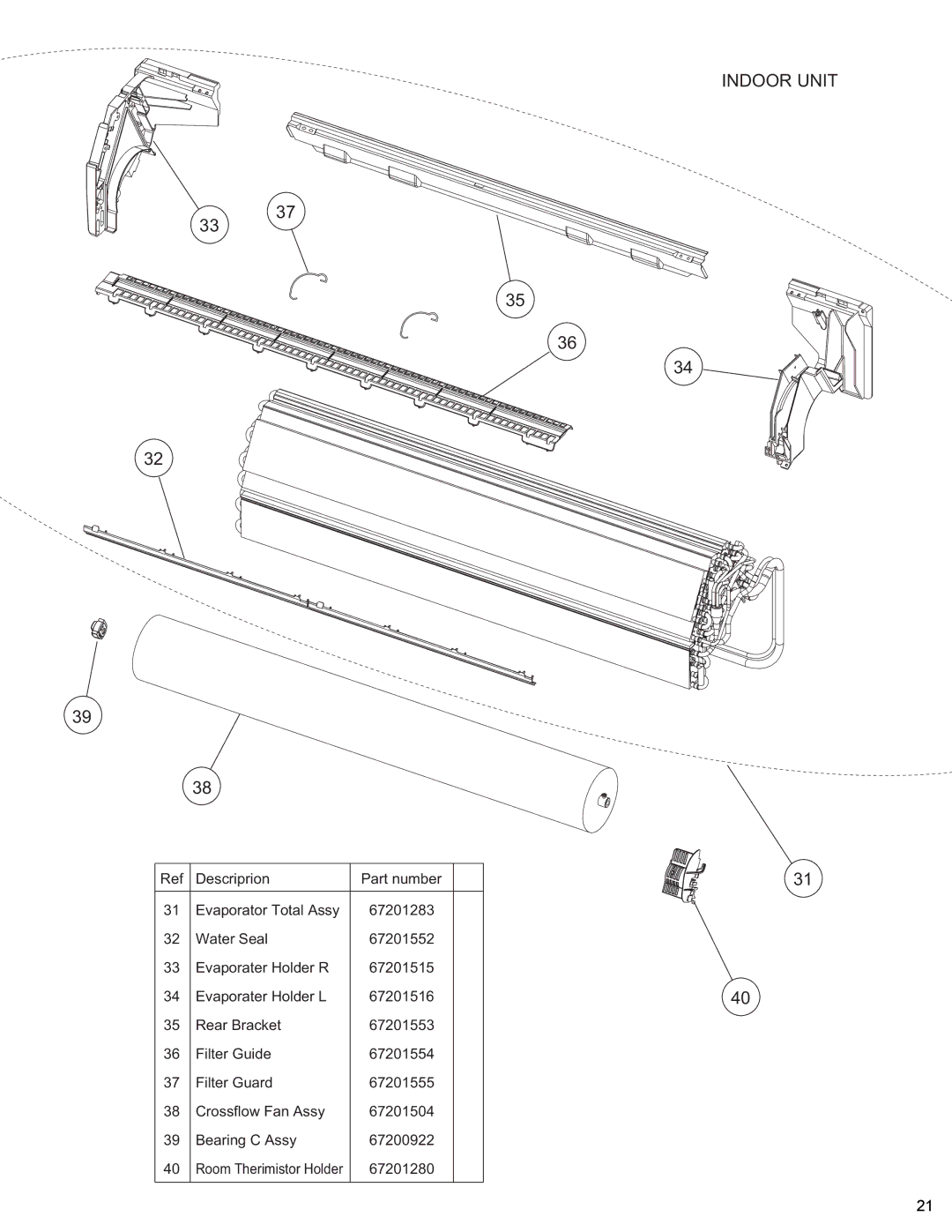 Friedrich MR18Y3H, MW18Y3H, MR24Y3H manual 67201280 