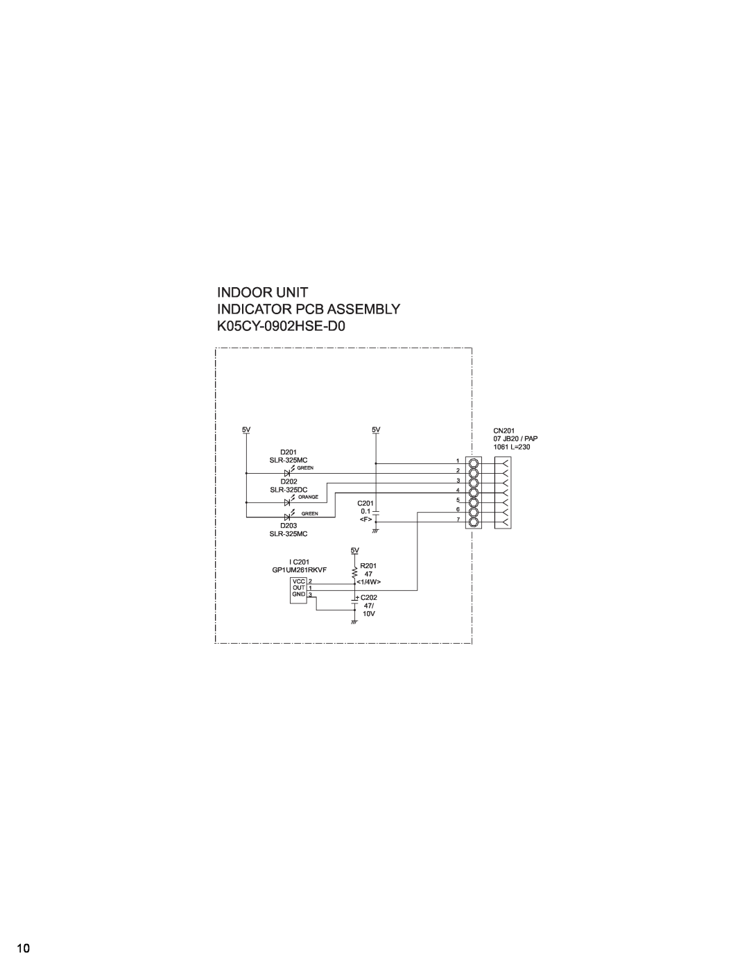 Friedrich MR24Y3H, MW18Y3H, MR18Y3H manual Indoor Unit Indicator Pcb Assembly, K05CY-0902HSE-D0 