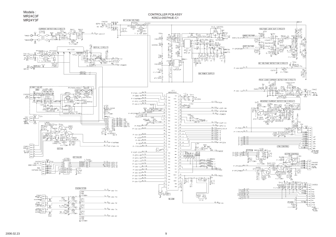 Friedrich MW24C3F specifications MR24C3FK05CU-0507HUE-C1 MR24Y3F 