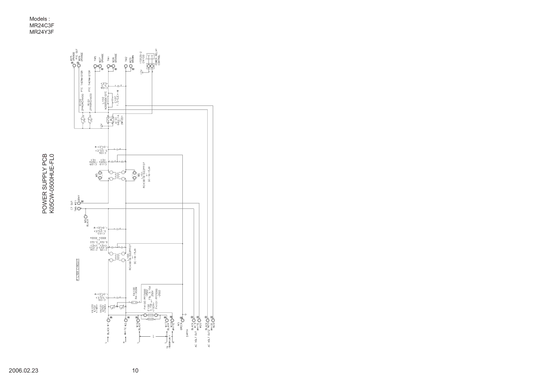 Friedrich MR24Y3F, MW24C3F, MR24C3F specifications K05CW-0500HUE-FL0 