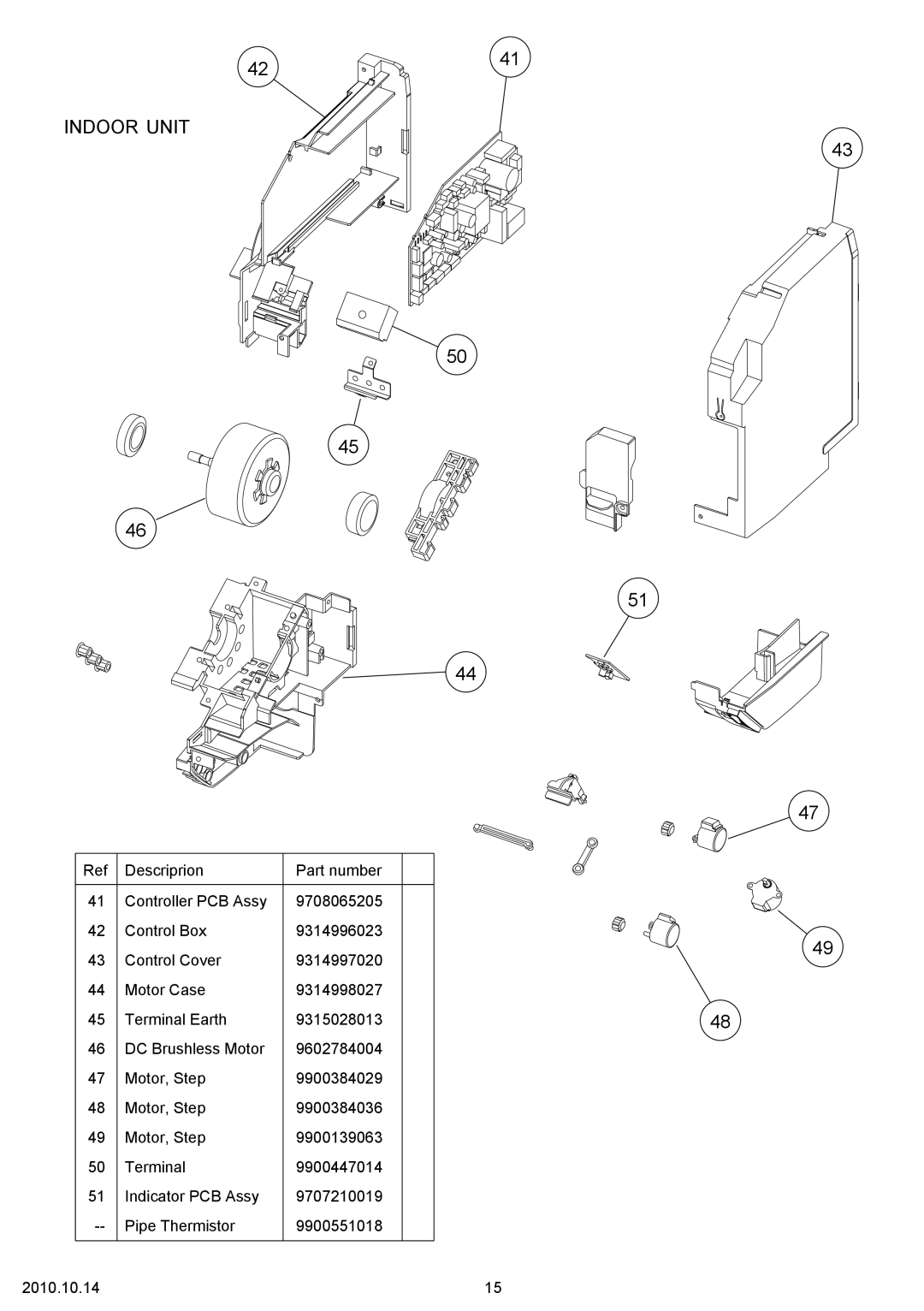 Friedrich MW24C3G, MR24C3G specifications Indoor Unit 