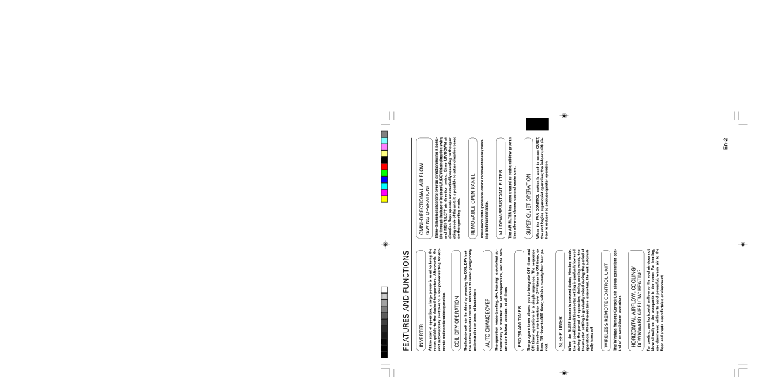 Friedrich MW24Y3F operation manual Features and Functions, Inverter 