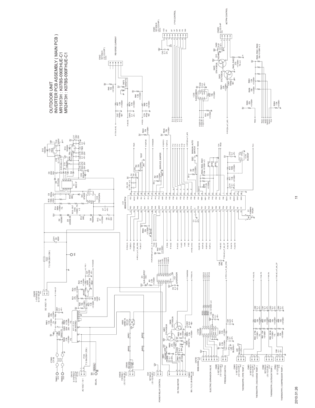 Friedrich MW24Y3H specifications 2010.01.26 