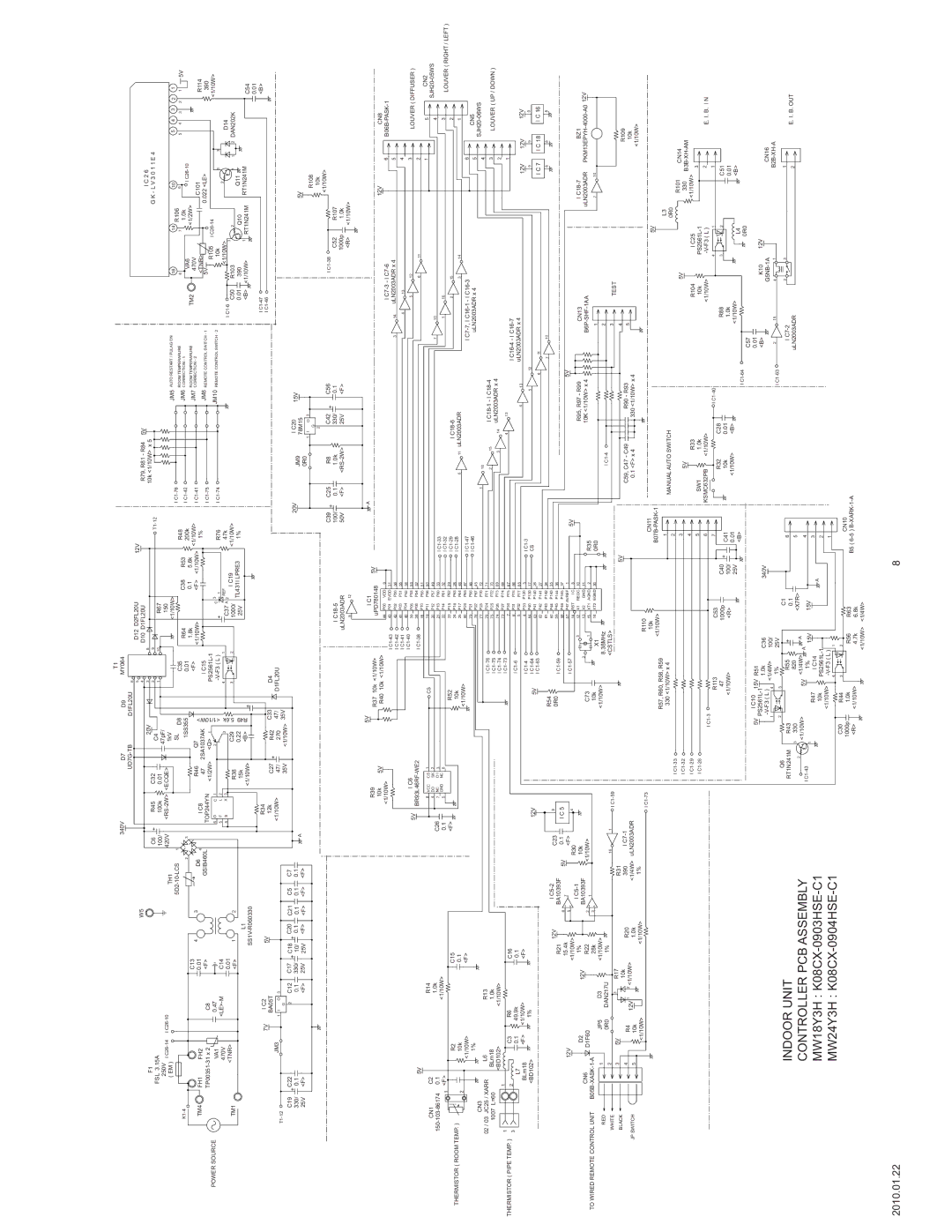 Friedrich MW24Y3H specifications Indoor Unit 