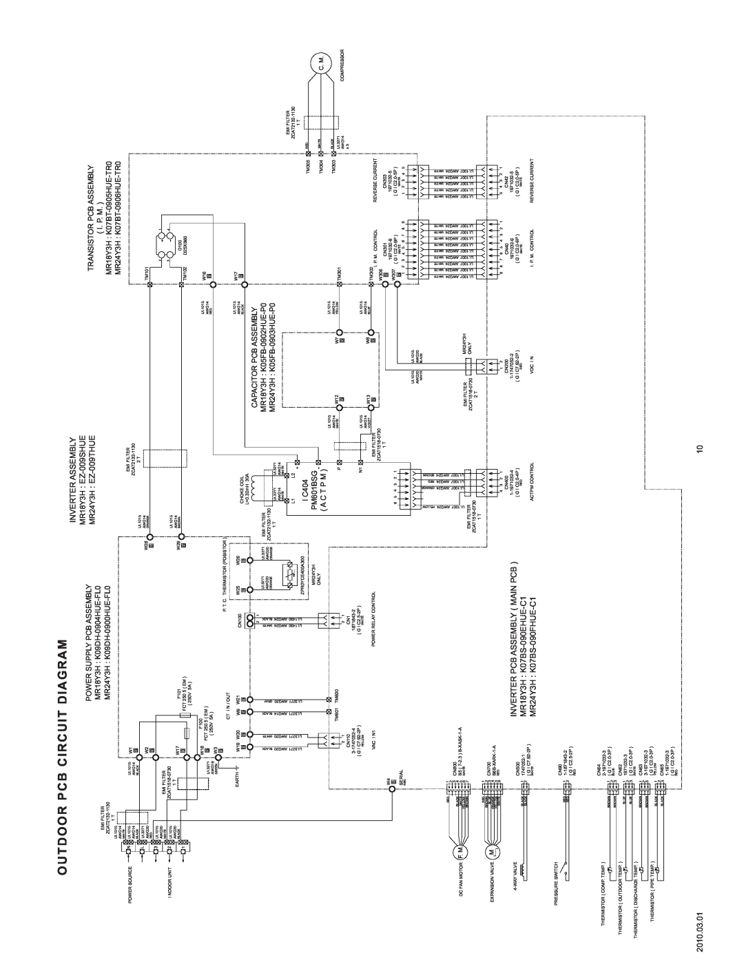 Friedrich MW24Y3H specifications Outdoor Pcb Circuit Diagram 