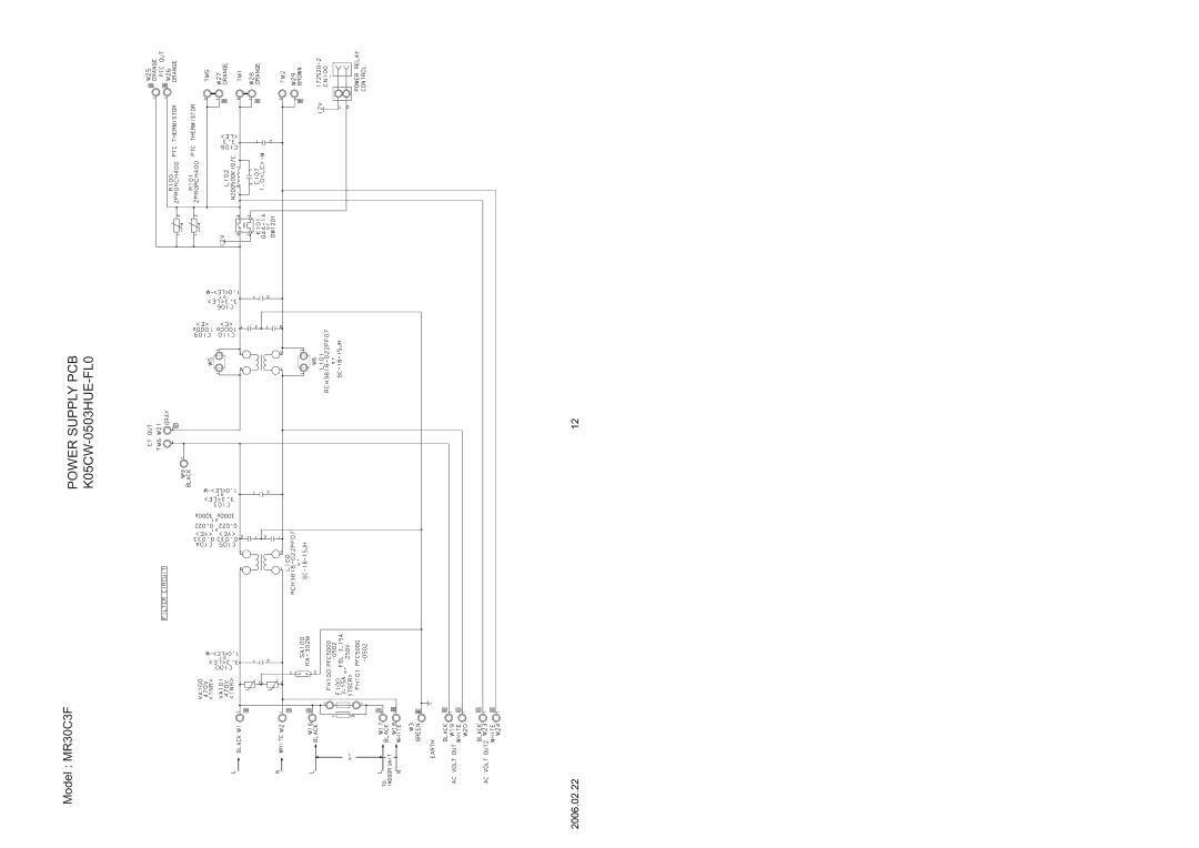 Friedrich MR30C3F, MW30C3F specifications Power Supply PCB 