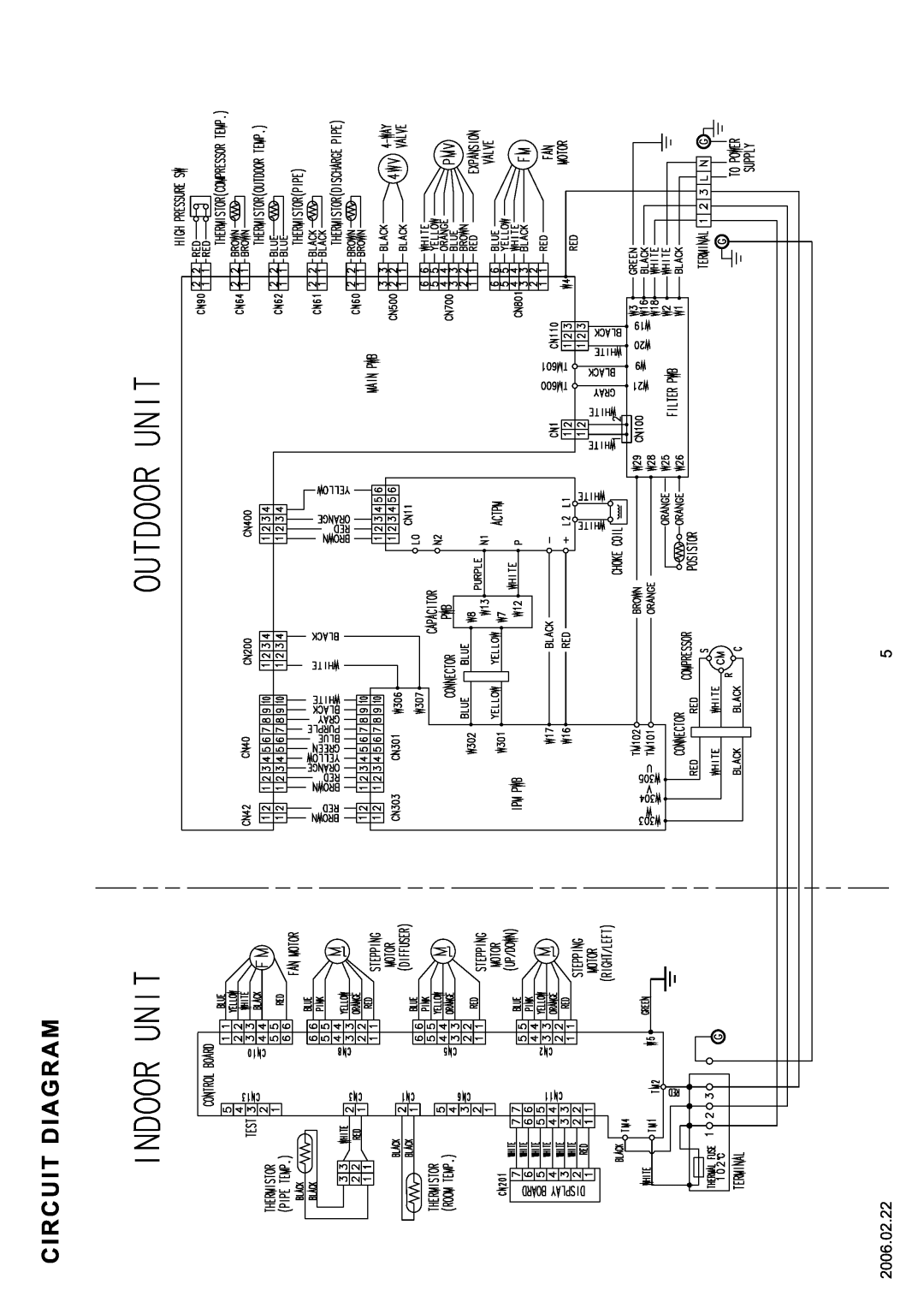 Friedrich MW30C3F, MR30C3F specifications Circuit Diagram, 2006.02.22 