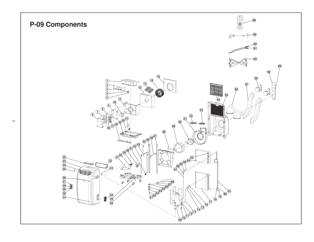 Friedrich P-12 manual Components 