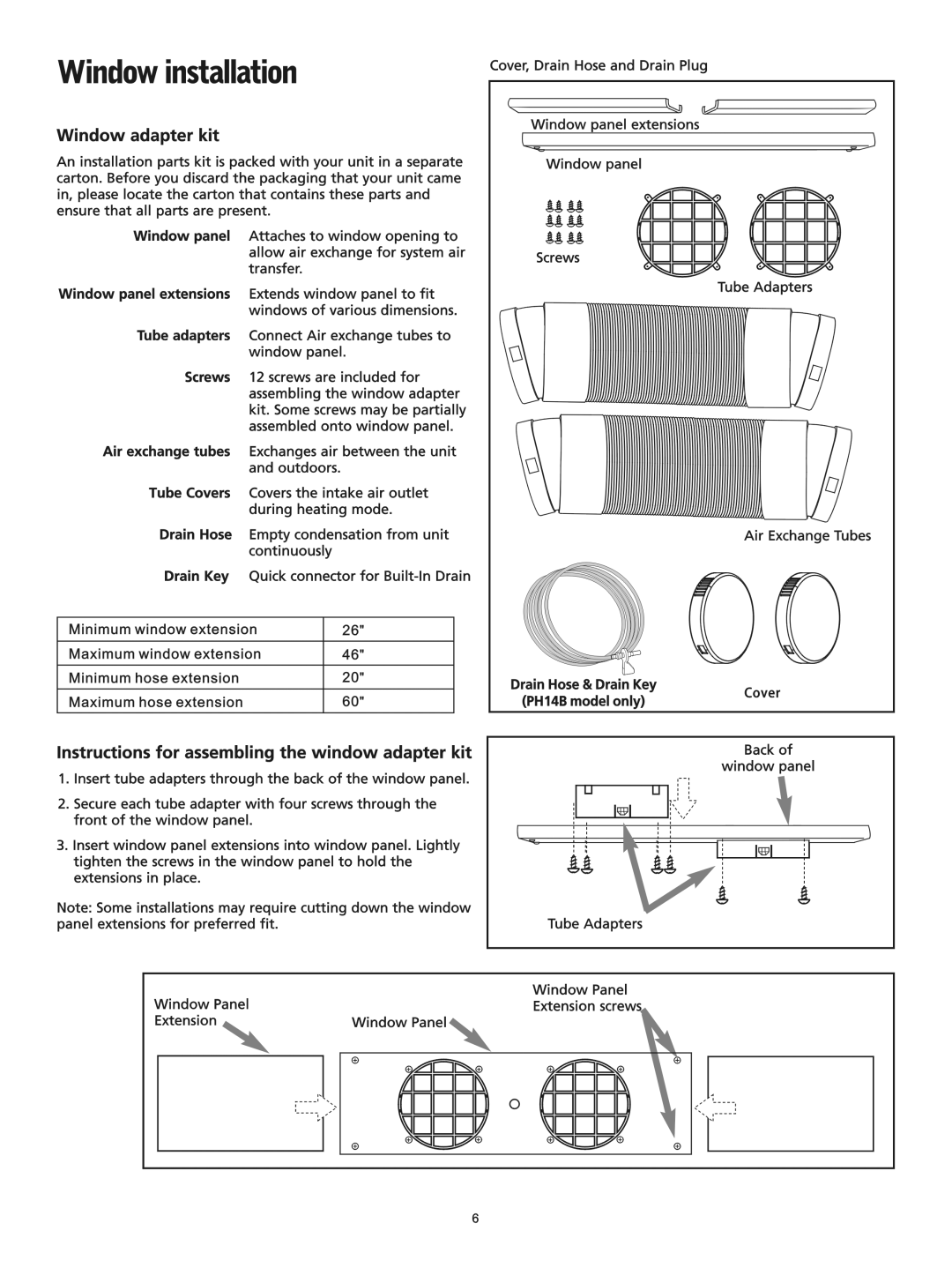 Friedrich PH14B, P12B, P09B manual 