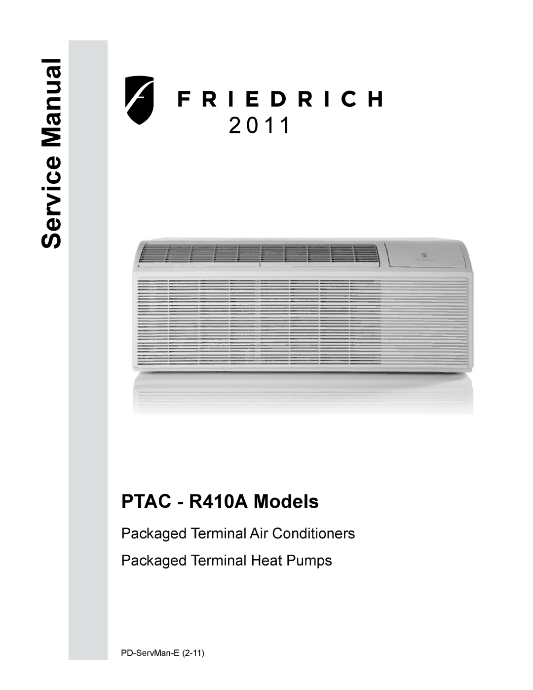 Friedrich PTAC - R410A service manual Ptac R410A Models 