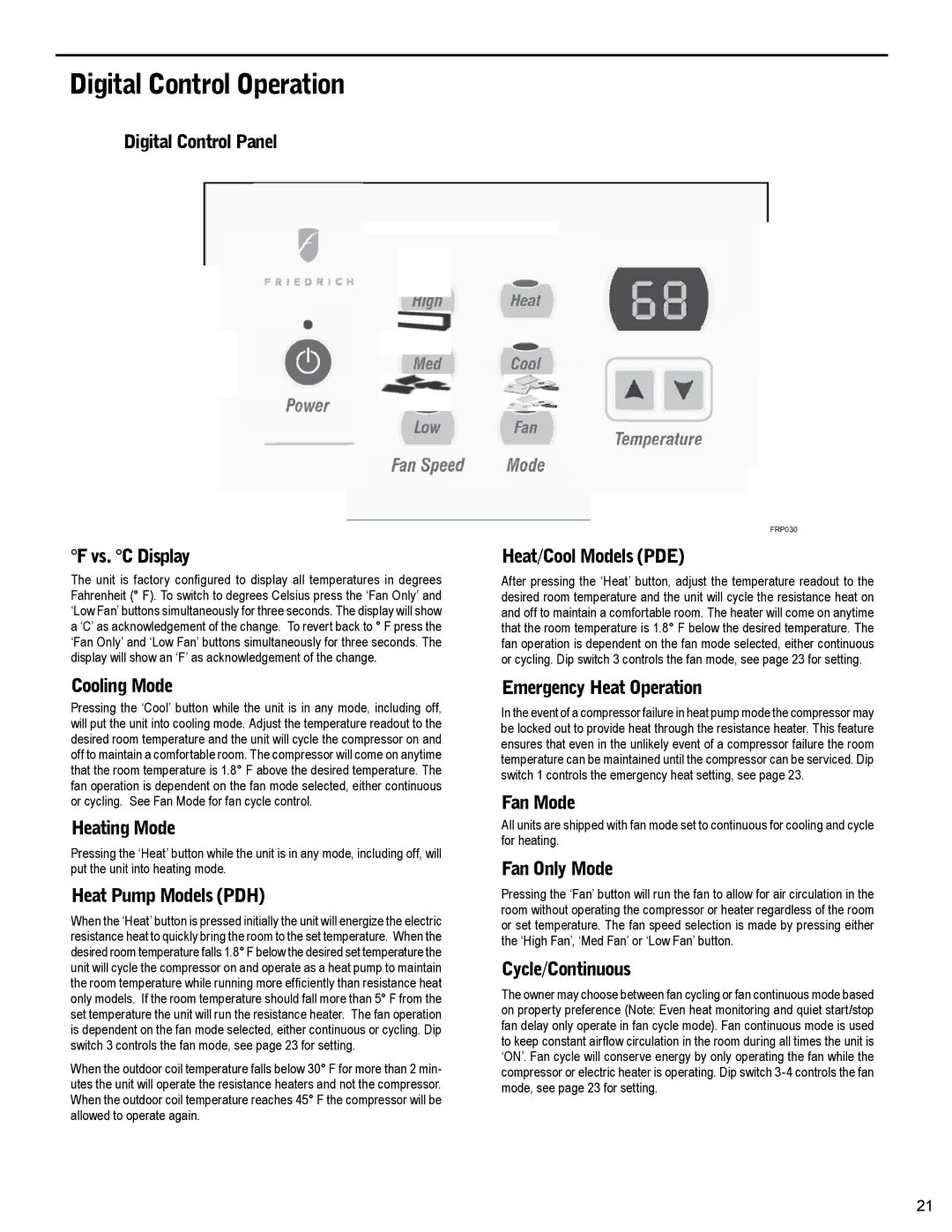 Friedrich PTAC - R410A service manual +*&-.4-*2+4 